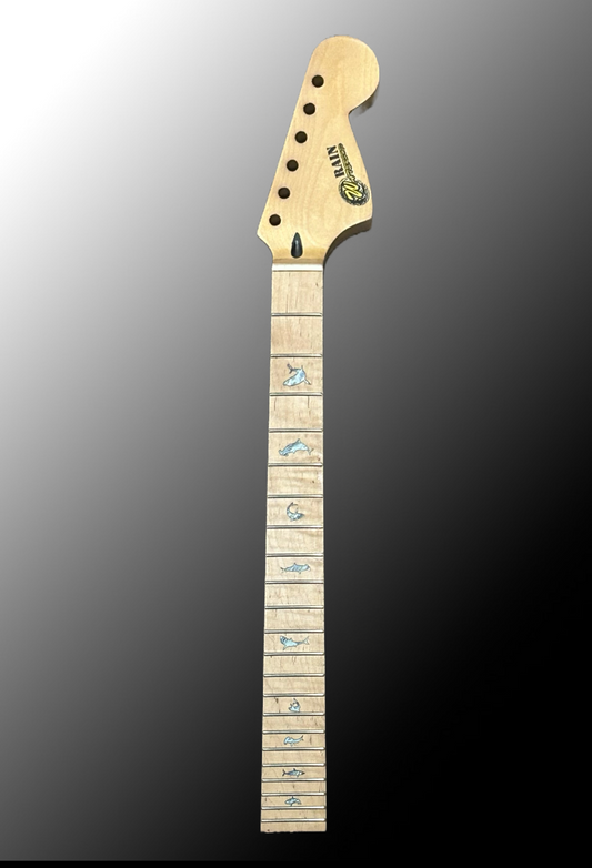 Maple Neck with Flamed Maple Fretboard (Rain - ST)