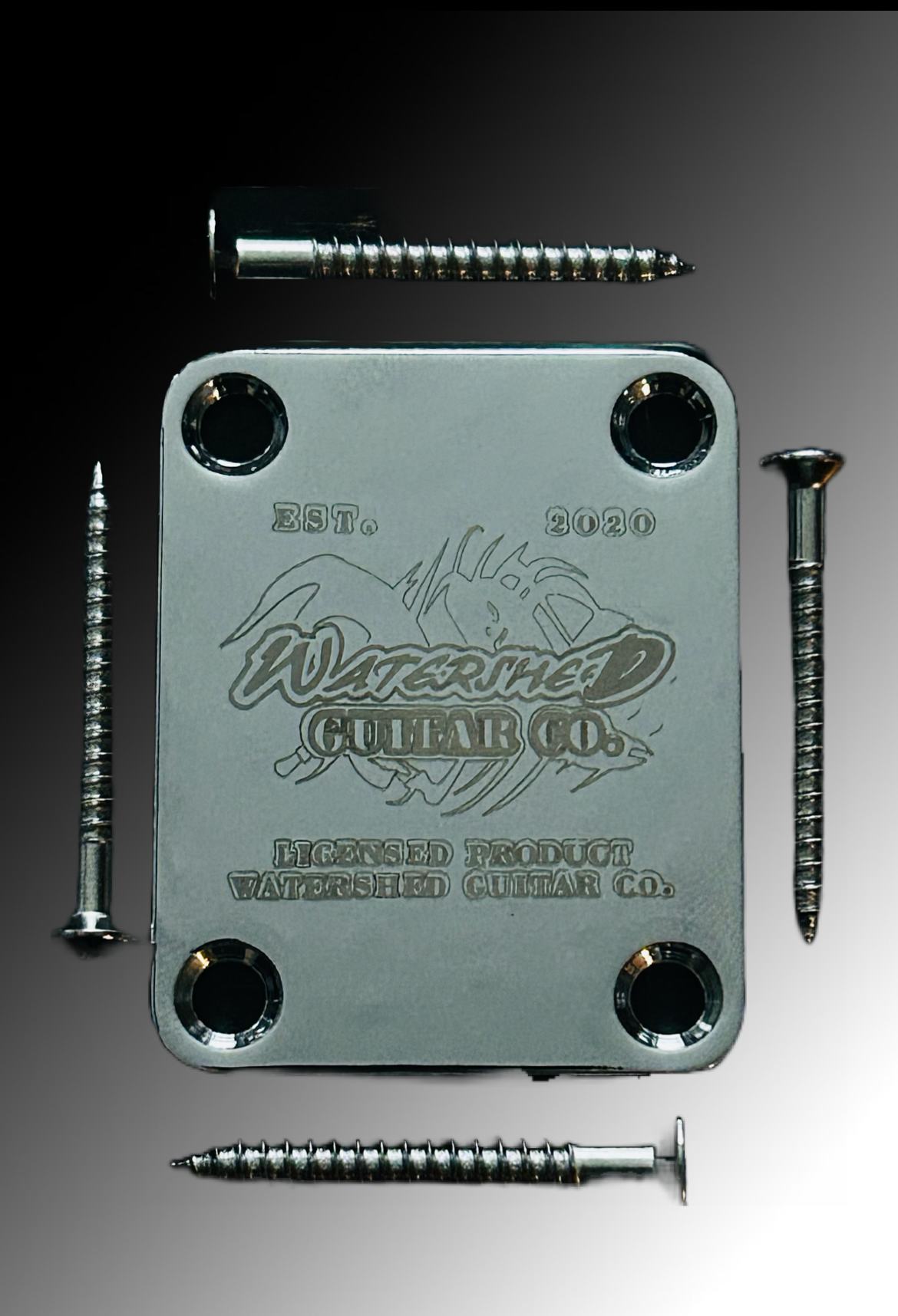 Fluid Metal Chrome Neck Plate